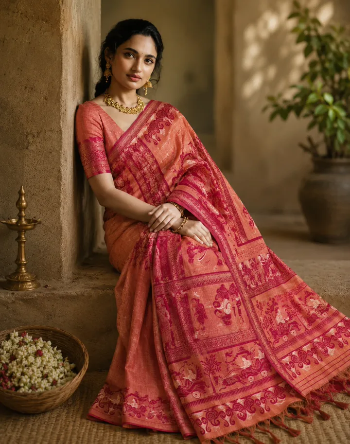 Mixed Pattu bespoke saree